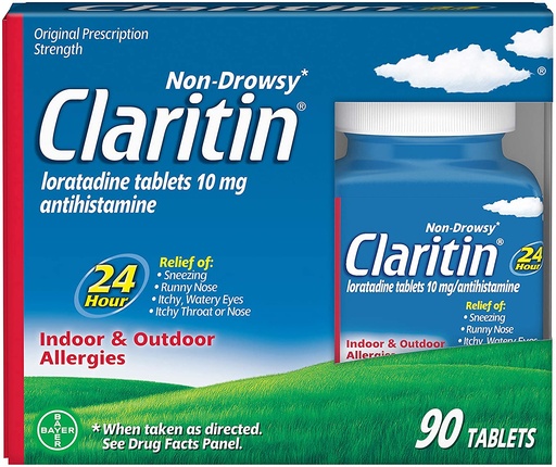 [BRSWIYYHOMCQG2L6] Claritin Indoor & Outdoor Allergy Relief, 90-Tablets