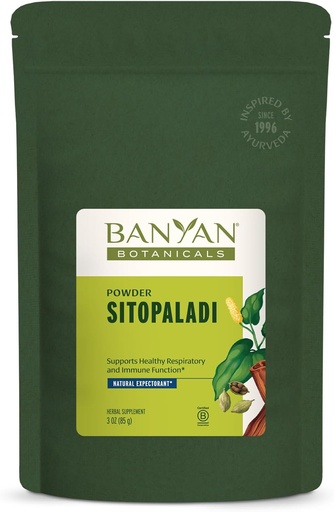 [BRSWI2QRBUGQO2TO] Banānu botānika Sitopaladi pulveris – Organic Imūnsupporta papildinājums – Ayurvedic Formula veselīgas un elpošanas* – 3 oz. – Ilgtspējīgi Sourded Non-GMO Vegan