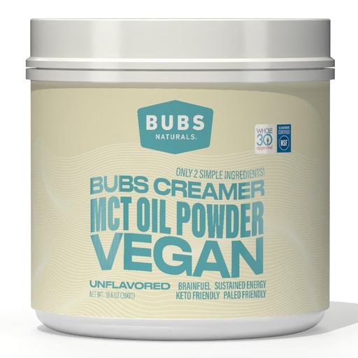 [BRSWGEAYDEHQ4DY7] BUBS Naturals MCT Oil Powder - Premium MCT Oil & Keto Coffee Creamer - Vegan & Paleo Friendly - Healthy Coconut Fats + Low Carb - Dairy-Free Energy Source for Shakes, Smoothies & Baking (10.6 oz)