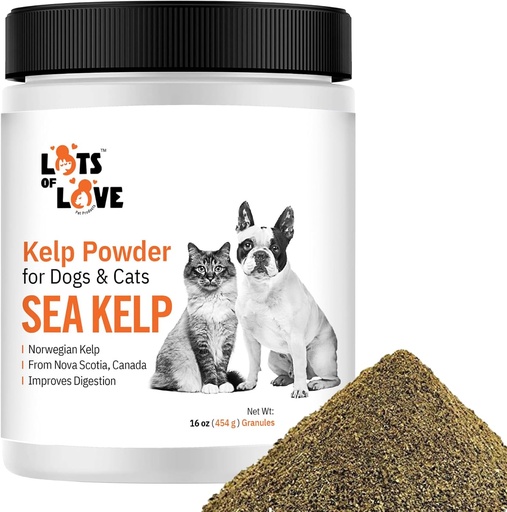 [BRSROGQ3BACW2ADK] Kelp Powder for Dog & Cat - Organic Sea Kelp Supplement Granules Powder (16 Oz, 1 font)