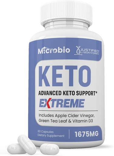 [BRSRAFABBUDQOYA7] Microbio Keto ACV Extreme Pills 1675MG Keto Support Blend Capsule Alternative to Keto ACV Gummies Formulated with Apple Cider Vinegar Extra Virgin Olive Oil Powder Green Tea Leaf 60 Capsules