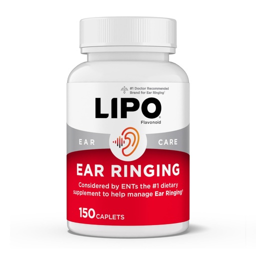 [BRSWGFI5BMBBUGQ3] LIPO Ear Ringing Relief Supplement - Relief for Ringing Ears - Clinically Studied Lemon Bioflavonoids with Vitamins C, B1, B2, B6, B12, & Calcium for Daily Ear Health Support - 150 Caplets