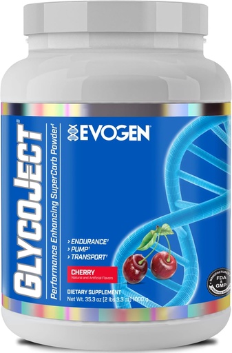 [BRSWKHY4AYBBYGQ6] Evogen GlycoJect - Super Carb Pulber | Kiire imendumine PreWorkout | Süsivesikute pulber vastupidavusele | Post-workout või Pre Workout Pulber meestele ja naistele | Kirs | 37 Servings