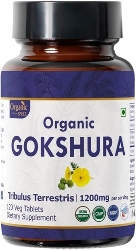 [BRSRAEI2OUIAGFD4] Gokshura 120 Tablets | Tribulus Terrestris (Gokshura) | USDA Organic Certified| Supports Immunity and Strength | Organic and Natural 120tab