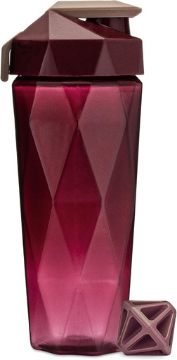 [BRSROCT3OQHBU2T2] Classic 28 oz Blender Shaker Bottle | Protein Shaker Bottle with Diamond Agitator | Shaker Cup with Carrying Handle and Dishwasher Safe | Maroon - 28-Ounces