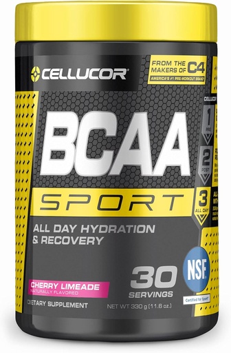 [BRSWGYL5AQFBOYDG] Cellucor BCAA Sport, BCAA Powder Sports Drink for Hydration & Recovery, Cherry Limeade, 30 Servings
