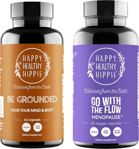 [BRSRAGIYC54AIC3X] Happy Healthy Hippie Go with The Flow Menopause Support & Be Grounded Stress Relief