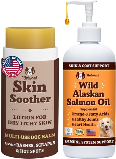 [BRSW2FD7DJ4A4GY2] Natural Dog Company Healthy Skin Bundle, Supports Healthy Skin and Relieves Dry, Itchy Skin, Allergy Relief for Dogs