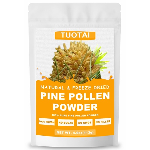 [BRSRAYYNCJYGGA3P] Premium Pine Pollen Powder, 100% Natural Powder, No GMO, No Additives, Vegan