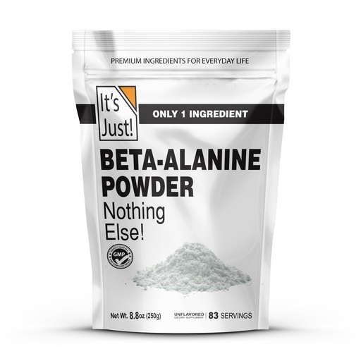[BRSROGD7OAIROYDA] It's Just! - Beta-Alanine Powder, Pre-Workout Supplement, 250g Bulk, Unflavored, 3000mg Per Serving (250g / 83 Servings)