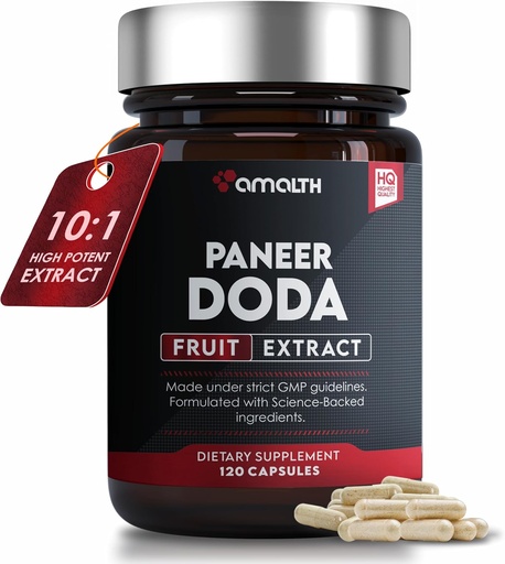 [BRSW2ZAPDN7WEEI6] AMALTH Paneer Doda Extract 1000 mg, 120 kapslit Mitte-GMO & Gluteenivaba Taimne Ajurveedalisand