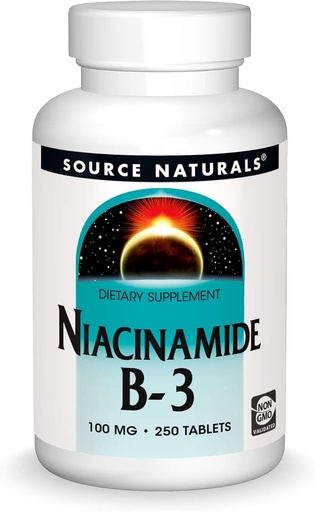 [BRSWIYT3OMAGGEDY] Source Naturals Niacinamide B-3, 100 mg Dietary Supplement - 250 Tablets