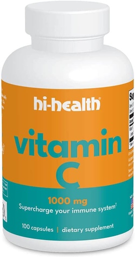 [BRSWYZTQCMFGYYDG] Hi-Health Vitamin C 1000mg with Rose HIPS (100 Capsules)