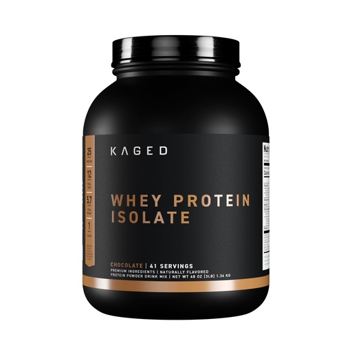 [BRSWGFQFAQPGMC3G] Kaged Whey Protein Isolate Powder | Chocolate | 100% Pure Low Lactose Whey | Post Workout Recovery Drink | Supports Muscle Building | Supplements for Men & Women | 41 Servings