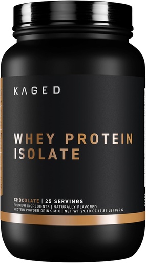 [BRSWGFQFAQPGMC3G] Kaged Whey Protein Isolatu Powder | Txokolatea | 100% Pure Low Lactose Whey | Post Workout Recovery Drink | Supports Muscle Building | Supplements for Men & Women | 41 Zerbitzari