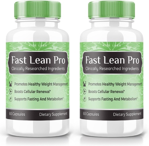 [BRSROZIRAQMQ4GT6] rize labs - Fast Lean Pro Dietary Supplement, Advanced Formula Capsules for Extra Strength, Non GMO, Promotes Healthy Weight Management (120 Capsules) (Official Pack of 2)