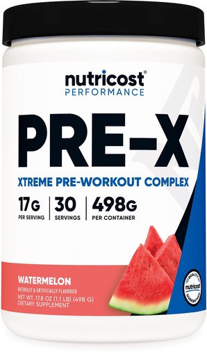 [BRSROAD5AUNRU33J] Nutricost Pre-Workout, Watermelon, 30 Servings, Vegetarian, Non-GMO and Gluten Free (Pre-X)