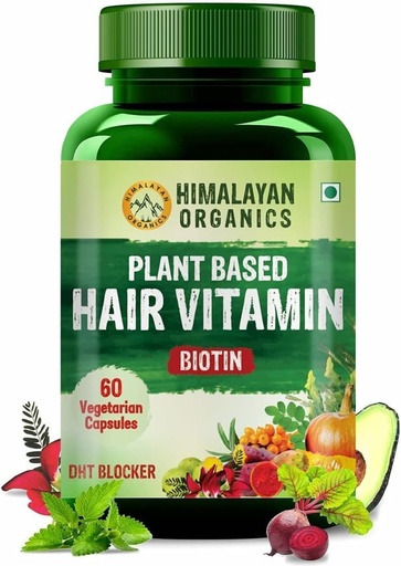 [BRSROGAHDMFQGFI6] Plant Based Hair Vitamin Biotin (60 Veg Capsules) 100% Herbal with NO Known Side Effects - by pharmacylife