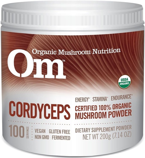 [BRSWIHYQO4DAI2LK] Om Organik Mushroom Superfood Toz, Cordyceps, 100 Hizmet, Enerji ve Endurance Desteği Tamam, 7.05 Ounce (Pazar 1)