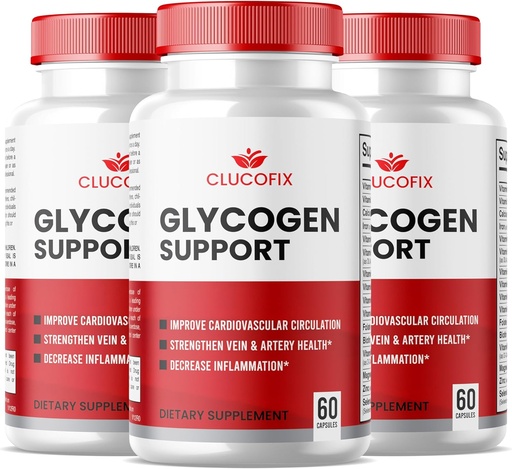 [BRSRAFLYCEFBAEY4] (3 Pack) ClucoFix Glycogen Support Capsules - ClucoFix Glycogen Health & Wellness Multivitamin Support Supplements Pills - ClucoFix Glycogen - ClucoFix Glyco Advanced Formula Support Reviews