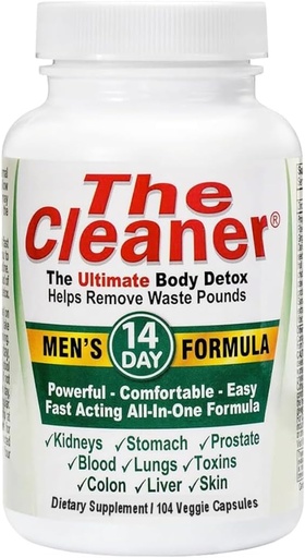 [BRSRAZQKOQNWECLL] CenturySystemsBrand The Cleaner Men's 14_Day Formula Supplement | 104 Vegetarian Capsules | Support Digestive Health, Powerful, Comfortable