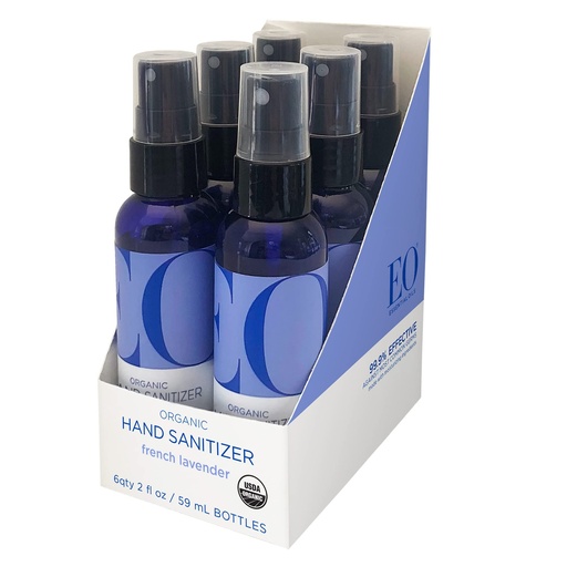 [BRSWIYYYOF5B42TK] EO Hand Sanitizer Spray, 2 Ounce (Pack of 6), French Lavender, Sugarcane Derived Alcohol with Essential Oils, TSA friendly