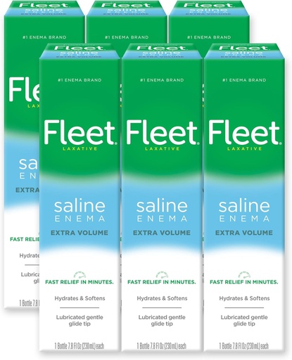 [BRSWYZ35C4AQMDT5] Fleet Laxative Saline Enema, 7.8 Fl Oz (Pack of 6)
