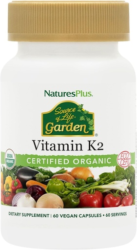[BRSWIZT3A4GA2HDC] Nature's Plus Sol Garden VIT K2 120 mcg V Capsules, 60 Count