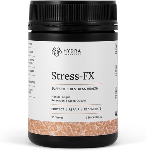 [BRSRO2TYB56GY23D] Stress-FX Stress Support & Mood Support Supplement, Relief Formula with Adaptogens, Ashwagandha, L-Theanine, Vegan, Gluten-Free, 120 Capsules (30 Servings)