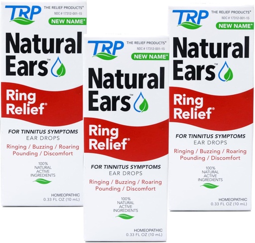 [BRSWGZQCBYFB4ADA] Ring Relief Homeopathische Ohr Tropfen - 0.33 OZ, Packung von 3