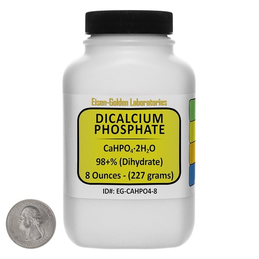 [BRSWK23YOEAQA2DG] Phosphate de dicalcium [CaHPO4] 98+% USP grade poudre 8 Oz dans une bouteille d'espace-saver