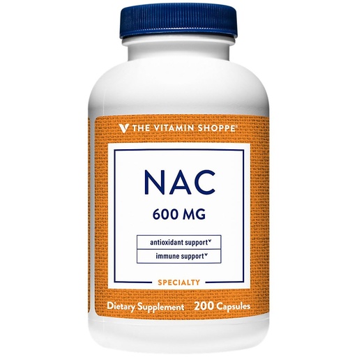 [BRSRMCTYBEORQ3TD] The Vitamin Shoppe NAC N-Acetyl-L-Cysteine Promotes Cellucor Health, Immune (200 Capsules)