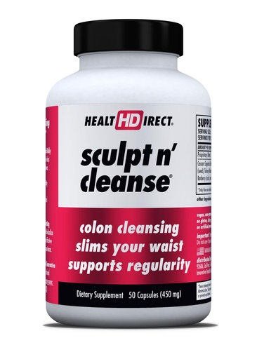 [BRSWIYY7BANGA3TI] HEALTH DIRECT Sculpt n' Cleanse - Herbal Colon Cleanse for Digestive Health & Regularity - Natural Detox & Gut Flush Supplement - 50 Veggie Capsules