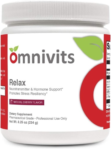 [BRSWGHAYCN4BE3Y2] Relax Natural Cherry Flavor | Magnesium as Albion Di-Magnesium Malate, Myo-Inositol, Taurine, GABA, L-Theanine (Suntheanine) | Healthy Blood Pressure, Emotional Wellness| Powder 60 Serving