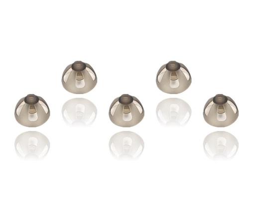 [BRSWYC3RCECAGCTV] Resound Sure Fit Hearing Aid Domes Smoky Gray Tips Ear Pieces Comfortable for Open Fit BTE Sound Amplifier PSAP Kit Invisible 10mm (L x 5)