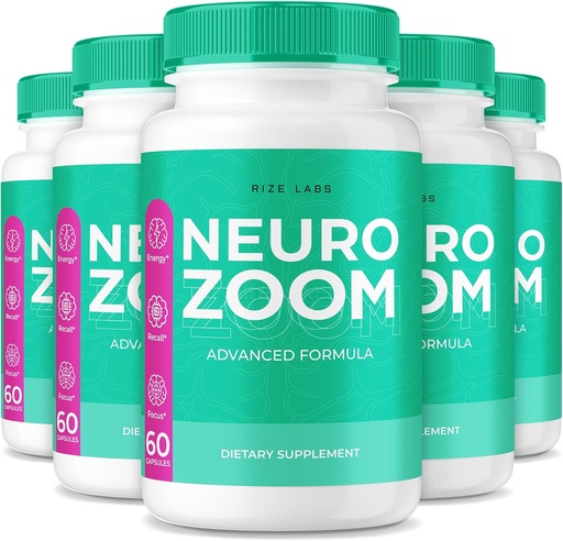 [BRSROHAYBFYWYG34] (5 Pack) Suplemento Neuro Zoom, Neuro Zoom Memoria Orgánica Apoyo Fórmula, Neuro Zoom para Reducir los Efectos Negativos de la Fog del Cerebro, Neuro Zoom Usado para Boost Memory, NeuroZoom Reseñas (300 cápsulas)