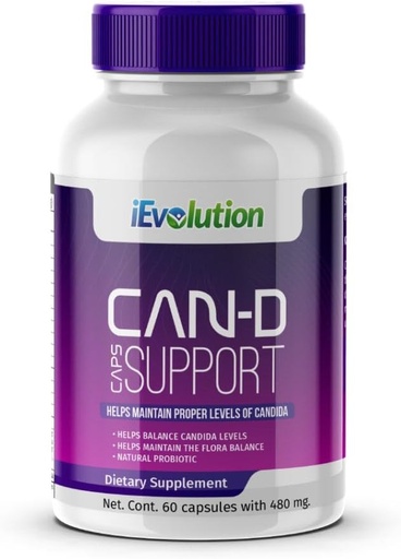 [BRSROADQAEBRE3TD] Can-D Caps Advanced Candida Control Supplement: Immune & Digestive System Support with Natural Garlic, Cat's Claw, Ginger, Calcium & Magnesium - Fungicidal & Health Improvement Formula