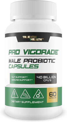 [BRSRMGL3BN5GMG36] Probiotikus Vigorade - Pro Vigorade Férfi Probiotikus kapszula - Férfi egészség támogatás Probiotikus Formula - Gut Support - Természetes Immuntámogatás - 40 milliárd CFU Prémium egészség támogató probiotikumok