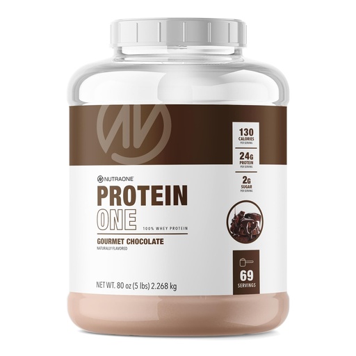 [BRSWGAIFBZ7AYCTH] NutraOne ProteinOne Whey Protein Promote Recovery and Build Muscle with a Protein Shake Powder for Men & Women (Gourmet Chocolate, 5 LB)