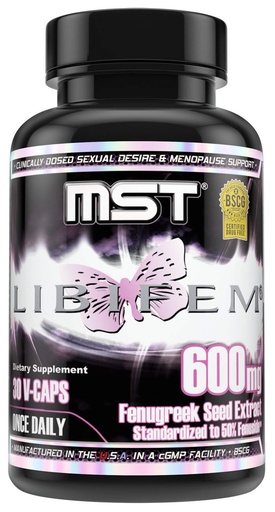 [BRSWYHATOUJQYD33] MST Libifem, Fenugreek Seed Extract Capsules, Boost Desire, Libido, Arousal and Satisfaction Plus Menopause Health Support, Supplement for Women, 30 Count, BSCG Certified Drug Free.