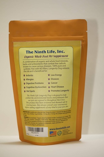 [BRSWKE32BUNRCHY7] Organic Dog Vitamin Supplement - Longevity Dog (11.2 oz.)