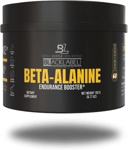 [BRSRAAL7BFYGMCD2] BLACKLABEL lisäravinteet Beta-Alanine Powder, 60 tarjoilua 