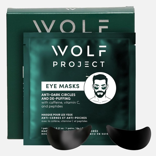 [BRSW2HD6DICBSEL4] Wolf Project Under Eye Patches (5 pairs) For Dark Circles, Puffy Eyes, and Wrinkles - With Caffeine, Vitamin C and Peptides. Under Eye Masks Reduce Tired Eyes And Under Eye Bags