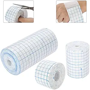 [BRSWGA36O4ORMALZ] Mesh Breathable Non-Woven Tape Adhesive Bandage Roll Film Dressing Second Skin Healing Protective Adhesive Antibacterial Bandages Flexible Nonwovens 3.9inch*34foot（10cm*10m） (4inch*10.9yard)