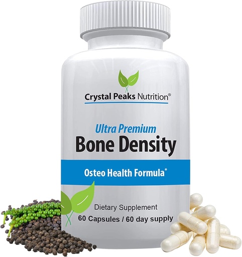[BRSWYHAPBECB6F34] Ultra Premium Bone Formula - Calcium Carbonate w/Vitamin K2 & D3 - Calcium Supplements for Bones - Promotes Bone Strength so You can Stay Active - 60 Capsules, 60-Day Supply