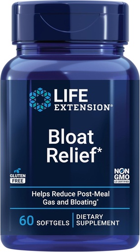 [BRSWYH3QBEMWEGQ6] Life Extension Bloat Relief, Artichoke, Inkivääri, Fenkoli ja Turmeric Ruoansulatuskanavan, Tukee turvotusta ja edistää Ruoansulatuskanavan Comfort, Gluteeniton, Ei-GMO, 60 softgels