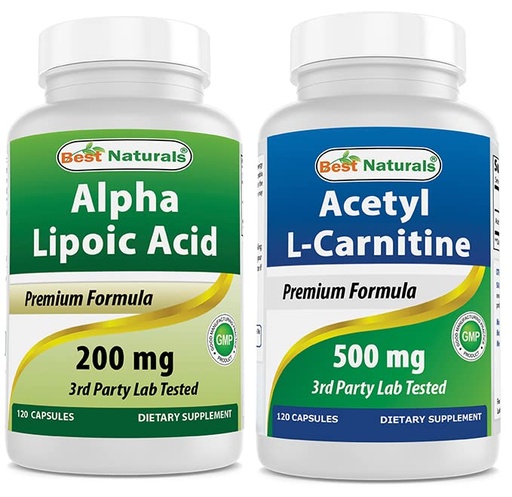 [BRSRMAI7BZ6WCHIZ] Best Naturals Alpha Lipoic Acid 200 Mg & Acetyl L-Carnitine 500 Mg