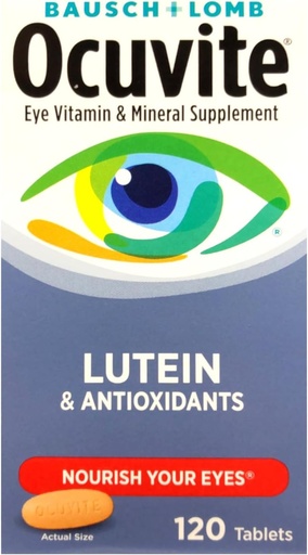 [BRSWIY33BIIWG3TO] Bausch & Lomb Ocuvite avec Lutein - 120 comprimés