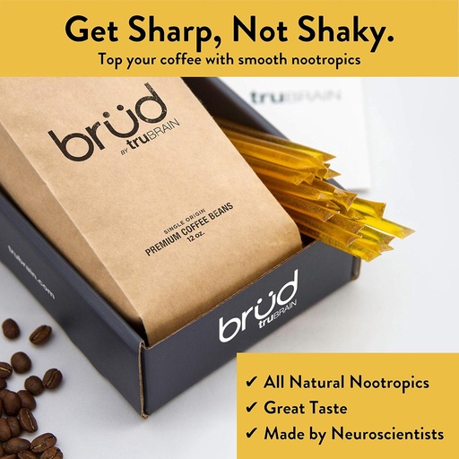 [BRSWYZT5BEPBUALF] TruBrain Nootropic Coffee Enhancer - Focus, Energy, Clarity. Fast Absorbing Nootropics | Brain Boosters | Improve Memory | Stop Procrastination