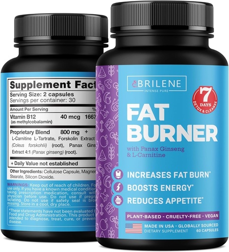[BRSROAANDF5B6ALH] Weight Loss Pills for Women - Made in USA - Natural Appetite Suppressant & Metabolism Booster - Fat Burners with L-Carnitine to Lose Weight Fast - 60 Capsules
